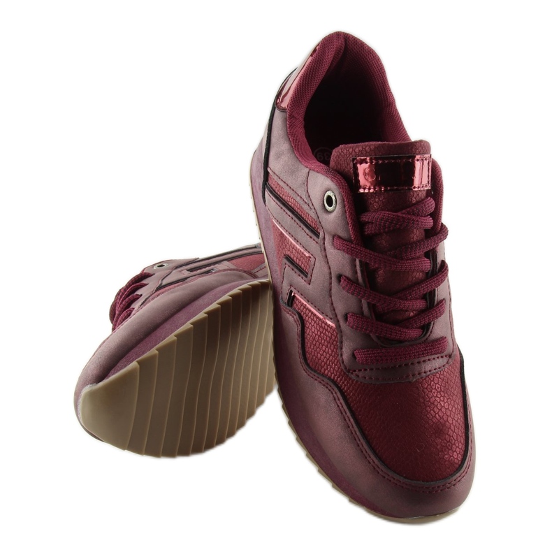 KB-091 Chaussures de sport bordeaux vin rouge 1