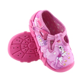 Chaussures enfants Befado 110P350 pantoufles rose 4