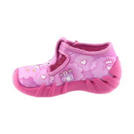 Chaussures enfants Befado 110P350 pantoufles rose 2