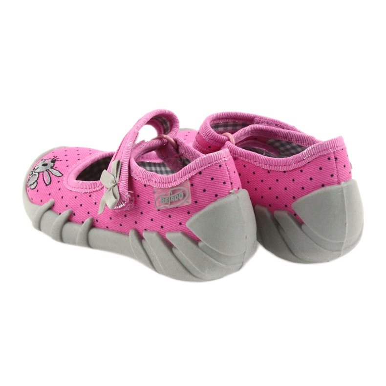 Befado chaussures pour enfants ballerines pantoufles 109P169 noir gris rose 4