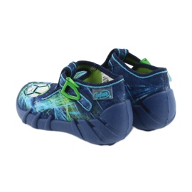 Chaussures pour enfants Befado 110P339 pantoufles bleu vert bleu marine 4