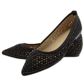 Ballerines noires ajourées 127-25 Noir le noir 2