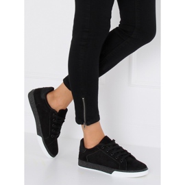 Baskets femme noires K-307 Noir le noir 1