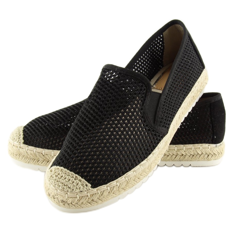Espadrilles noires pour femmes 6602 Noir le noir 1
