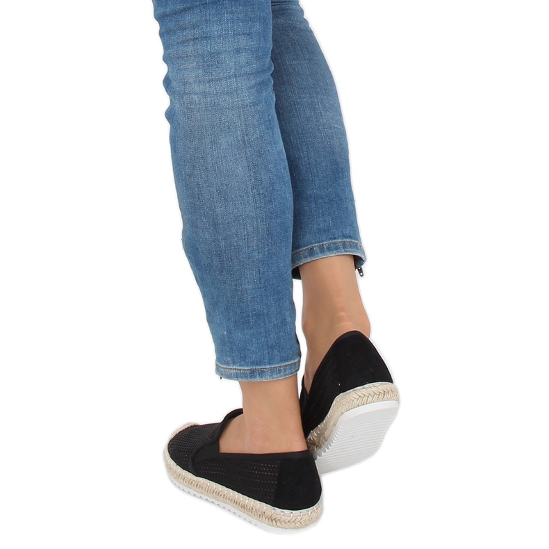 Espadrilles noires pour femmes 6602 Noir le noir 2