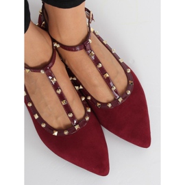 Ballerines rouges bordeaux 127-13 Dk Red 1