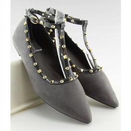 Ballerines à talons grises 127-13 Gris 4