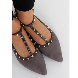 Ballerines à talons grises 127-13 Gris 2