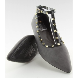 Ballerines à talons grises 127-13 Gris 3