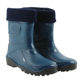 Demar bottes de pluie chaussures pour femmes chaussette chaude bleu marin 4