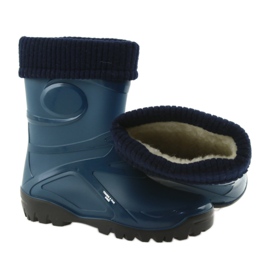 Demar bottes de pluie chaussures pour femmes chaussette chaude bleu marine 3