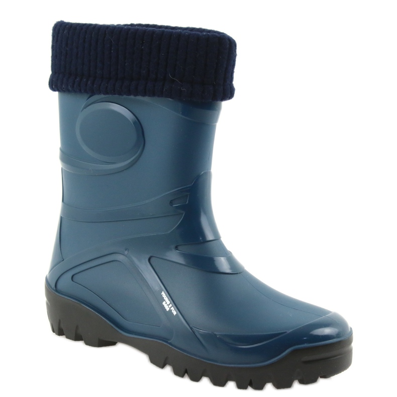 Demar bottes de pluie chaussures pour femmes chaussette chaude bleu marin 1