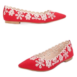 Ballerines rouges ajourées LT99P Rouge 3