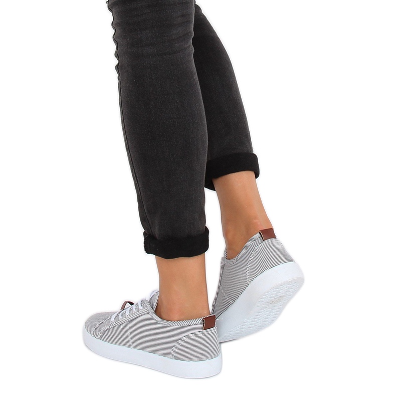 Baskets à rayures noires JX70P Noir le noir 2