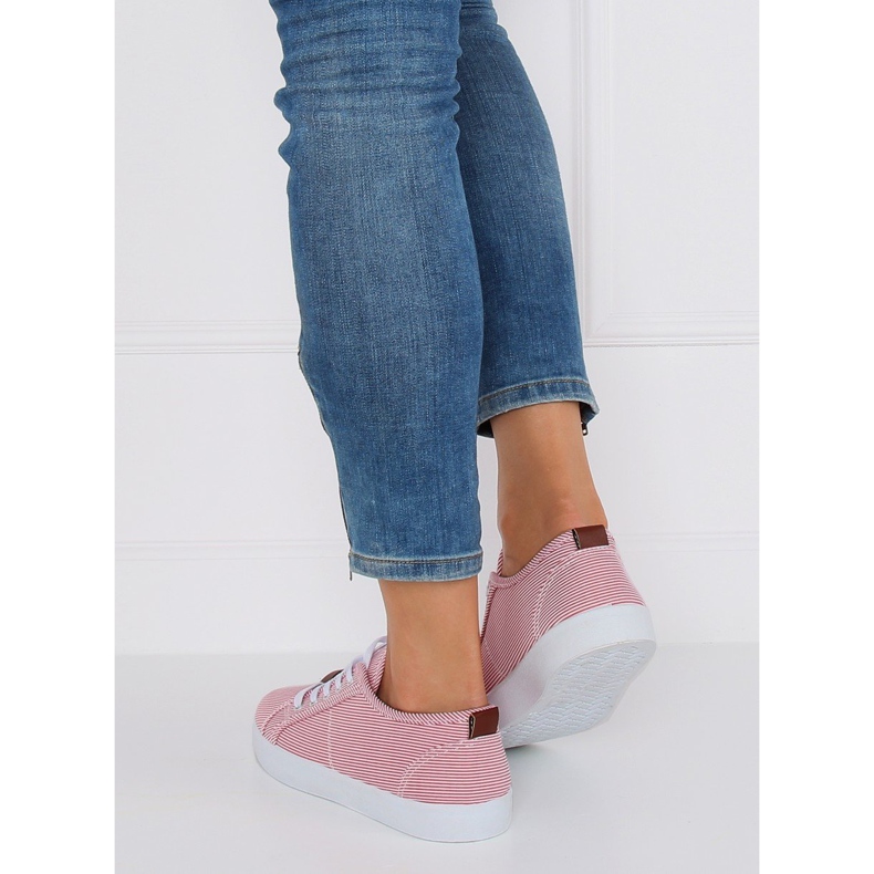 Baskets à rayures rouges JX70P Rouge 2