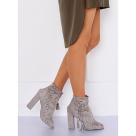 Boots à bout ouvert grises M285P Gris 2