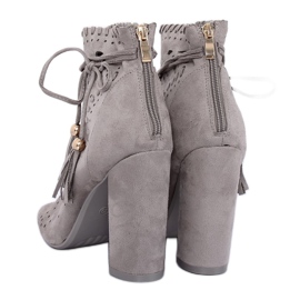 Boots à bout ouvert grises M285P Gris 7