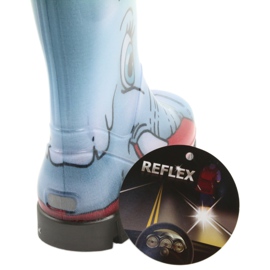 Bottes pour enfants Demar, bottes de pluie avec une chaussette chaude bleu 5