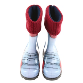 Bottes pour enfants Demar, bottes de pluie avec une chaussette chaude bleu 3