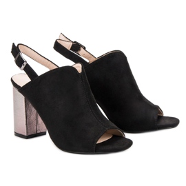 Sandales construites sur un bar VINCEZA le noir 2 Sandales construites sur un bar VINCEZA le noir 2