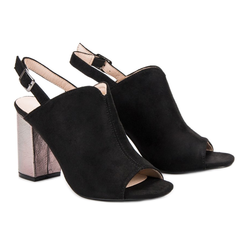 Sandales construites sur un bar VINCEZA le noir 2 Sandales construites sur un bar VINCEZA le noir 2