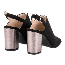 Sandales construites sur un bar VINCEZA le noir 1 Sandales construites sur un bar VINCEZA le noir 1