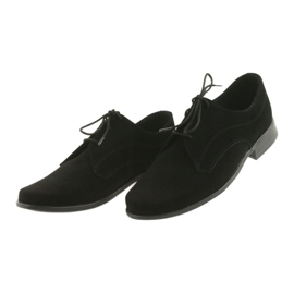 Chaussures enfant Miko, daim, chaussures de communion noires 4