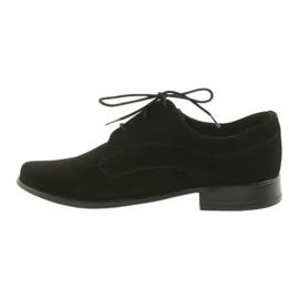Chaussures enfant Miko, daim, chaussures de communion noires 2