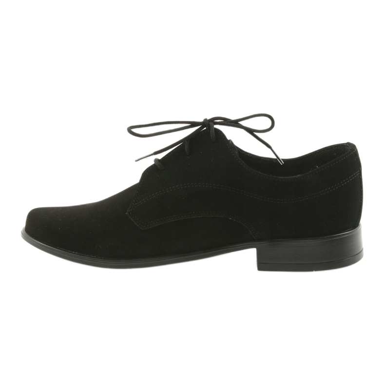 Chaussures enfant Miko, daim, chaussures de communion noires 2