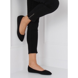 Ballerines amande noir orteils WD39P Noir 1