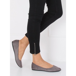 Ballerines nez gris amande WD39P Gris 1