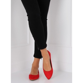 Ballerines amande rouge orteils WD39P Rouge 2