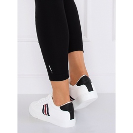 Baskets femme noires et blanches BL158P Blanc 1