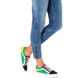 Baskets femme multicolores BL156 Navy 2