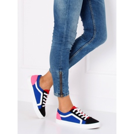 Baskets femme multicolores BL156 Noir 2