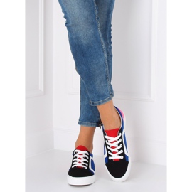 Baskets femme multicolores BL156 Noir 1