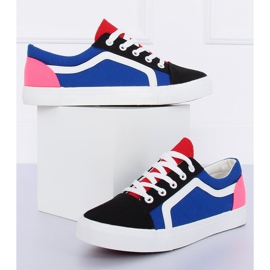 Baskets femme multicolores BL156 Noir 4