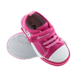 Baskets enfant American Club roses avec velcro 28/19 2