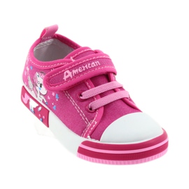 Baskets enfant American Club roses avec velcro 28/19 1