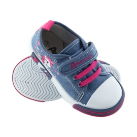 Sneakers pour enfants American Club bleu avec velcro 28/19 rose 2