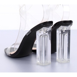 Sandales transparentes 17-26B Noir le noir 5