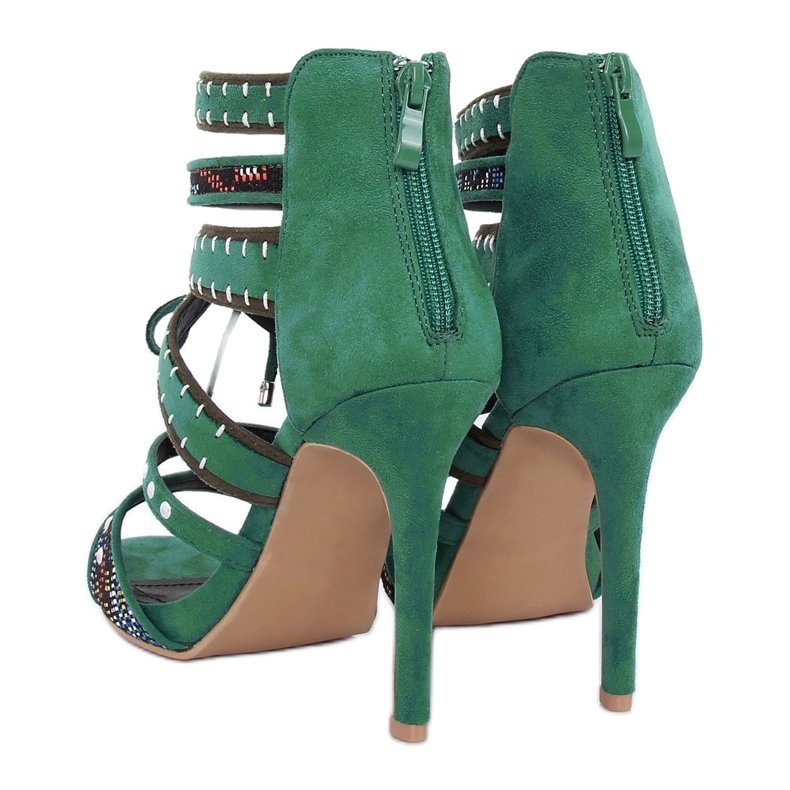 Sandales gladiateur vertes MT029 Vert 1