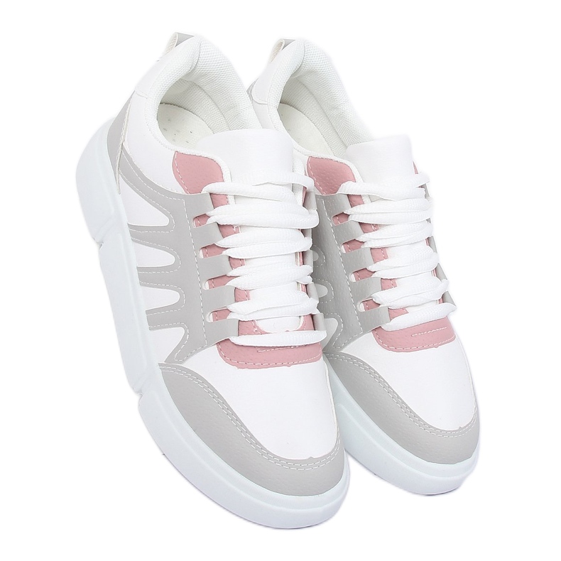 Blanc et gris BL150P Chaussures de sport grises blanche 2 Blanc et gris BL150P Chaussures de sport grises blanche 2