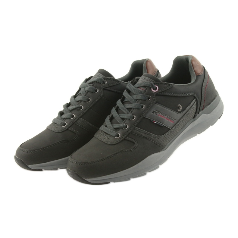American Club Chaussures de sport légères pour hommes American RH01 / 19 noir le noir brun gris 3