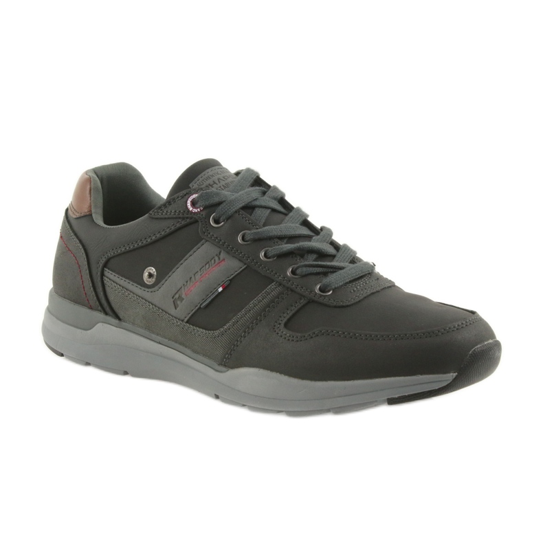 American Club Chaussures de sport légères pour hommes American RH01 / 19 noir le noir brun gris 1