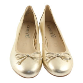Caprice ballerines chaussures dorées pour femmes 22102 d'or 3