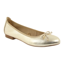 Caprice ballerines chaussures dorées pour femmes 22102 d'or 1