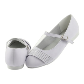 Escarpins, chaussures pour enfants, ballerines, strass de communion American Club 11/19 blanche 5