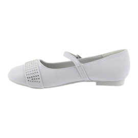 Escarpins, chaussures pour enfants, ballerines, strass de communion American Club 11/19 blanc 2