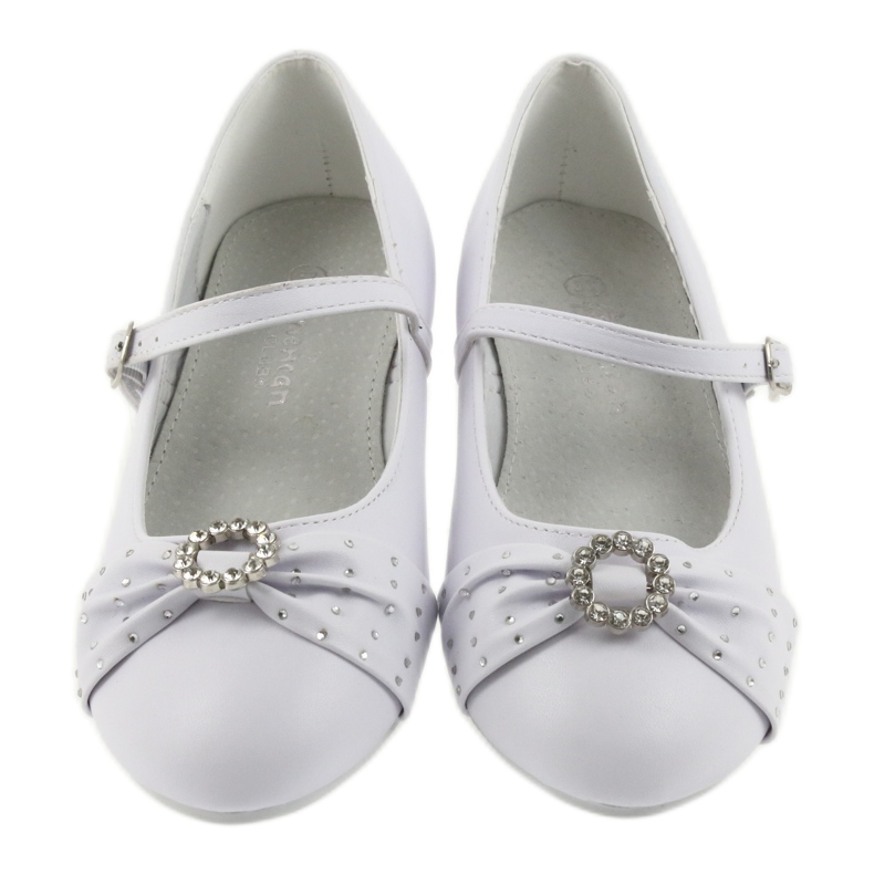 Ballerines avec strass de communion American Club 12/19 blanc 2